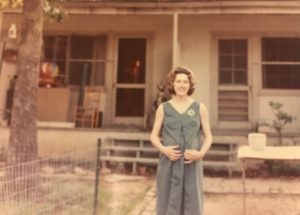 Donna was eight months pregnant with our twins when I graduated in May 1966, The front door of our apartment is on the left.