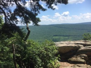 Most of the trail is a "green tunnel." But sometimes you get a treat, like this.