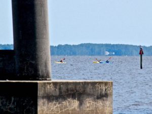 Choppy waters near Oriental