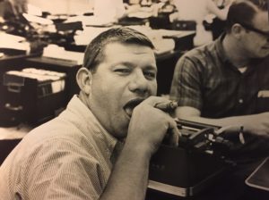 Bob Myers, sports writer at The News, my first mentor. That's "Hoss" Harris on the right.