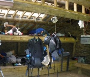 Looks like time at Derrick Knob Shelter.