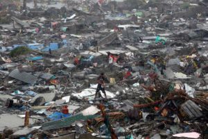 Destruction in Japan.