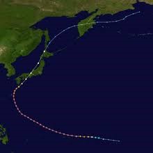 The path of Typhoon Nancy.