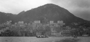 Hong Kong, from the harbor . This photo was made by Tony Fleming in 1960.