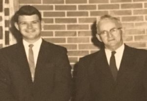 Charles T. (Pop) and John F. Stith Sr. (Dad) Christmas, 1960, about 10 years after the crutch incident.