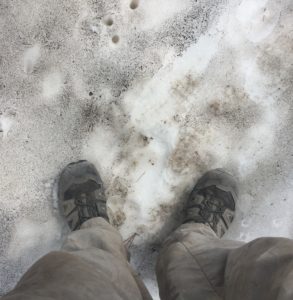 I did so hike in snow, about two steps.