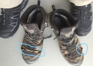 When my boots came apart I didn't replace them soon enough.