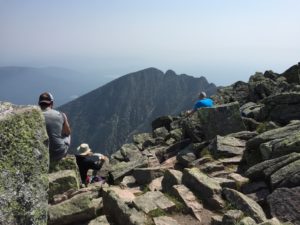 The view from the top of Mt. Katahdin, the end of the trail in Maine.